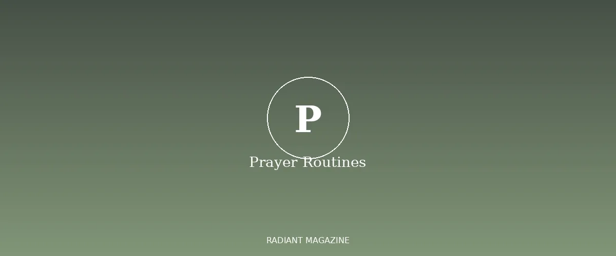 Prayer routines guide illustration